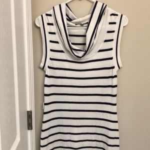 Navy Stripes Midi length dress